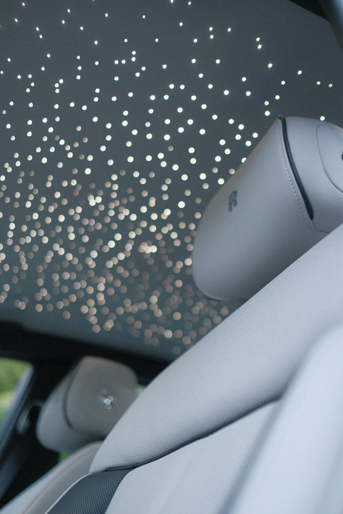 Starlight headliner car interior illuminated night sky fiber optic ceiling light effect