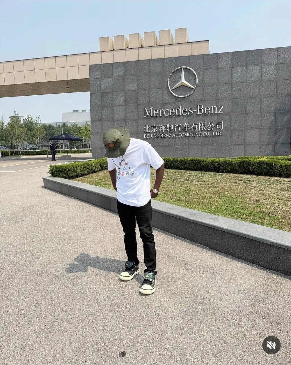 Mohammed Lexus at Mercedes-Benz Beijing factory China vinyl wrap sourcing visit