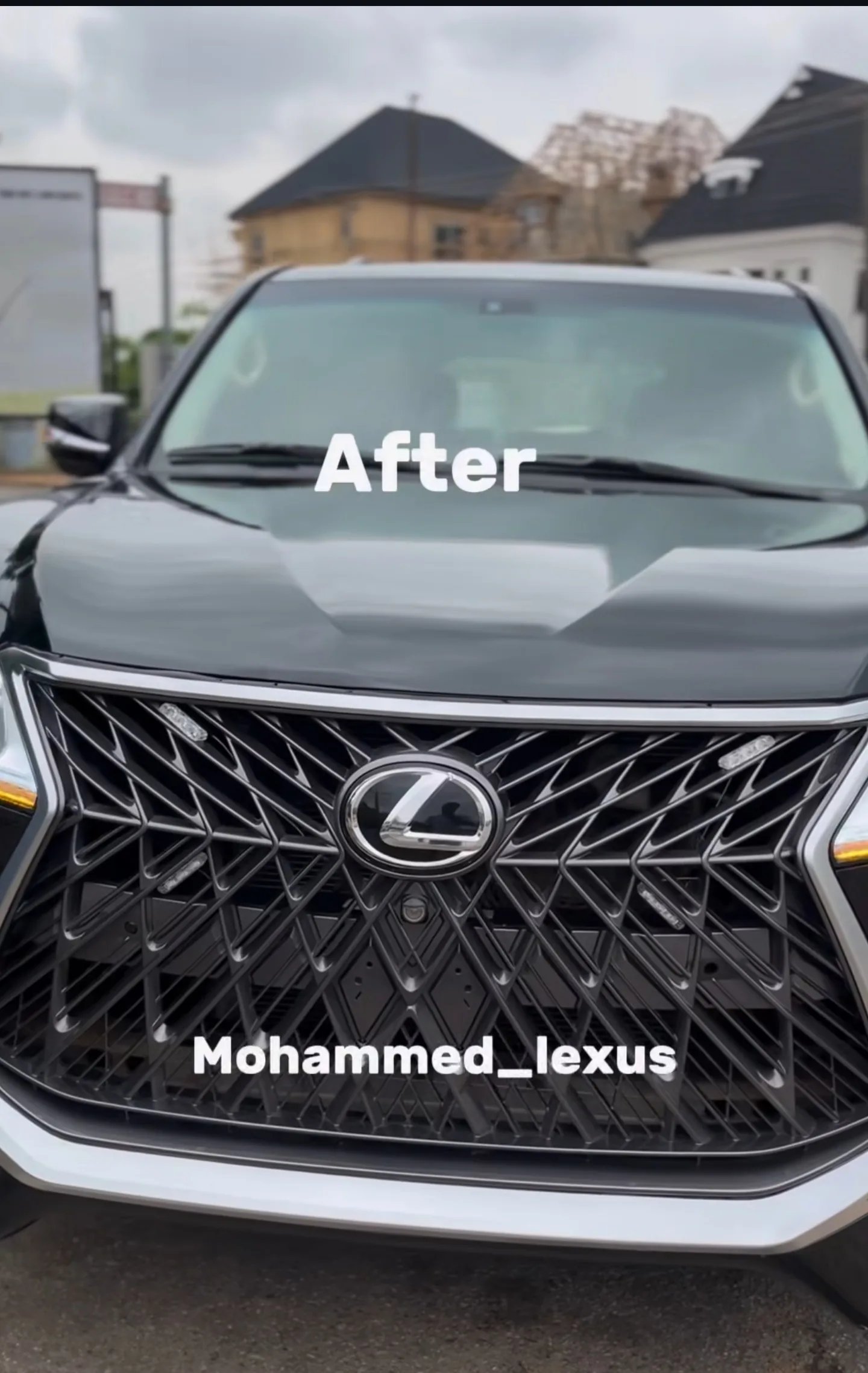 Lexus LX570 2020 facelift complete front view new diamond grille LED headlights Lagos